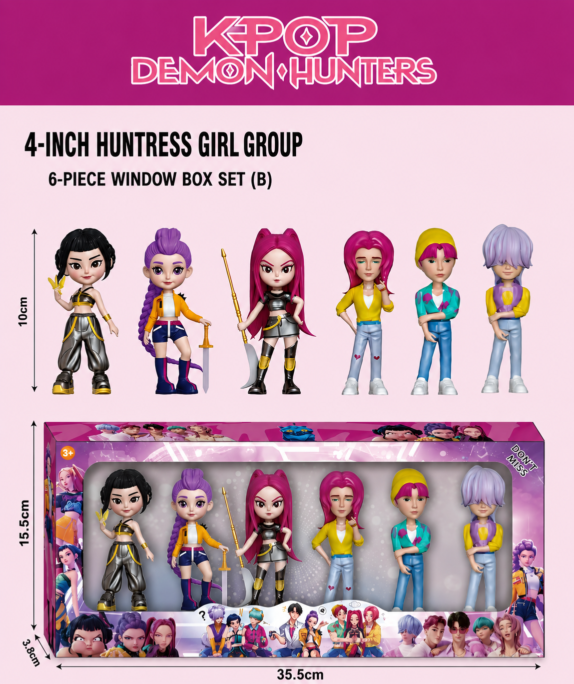 KPOP Demon Hunters 6-Piece Collection Figure Set