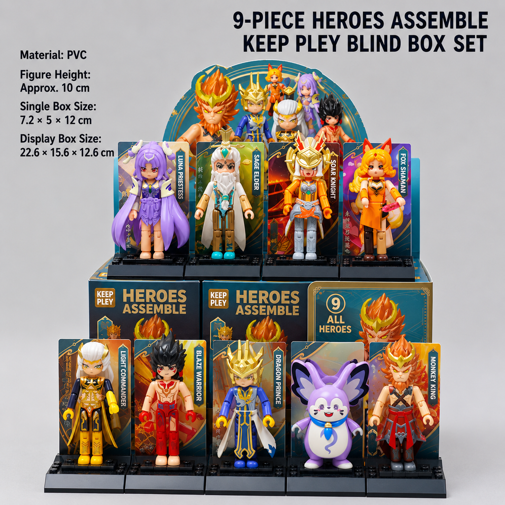 Heroes Assemble Series 9 Collectible Building Block Figure Set (9-Piece Blind Box Collection)