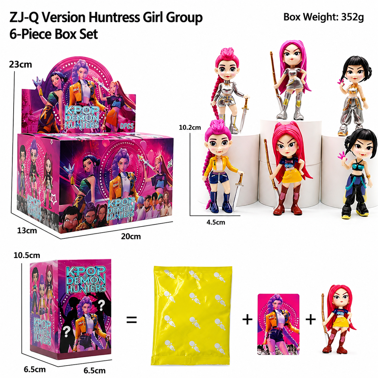 KPOP Demon Hunters 6-Piece Collection Figure Set