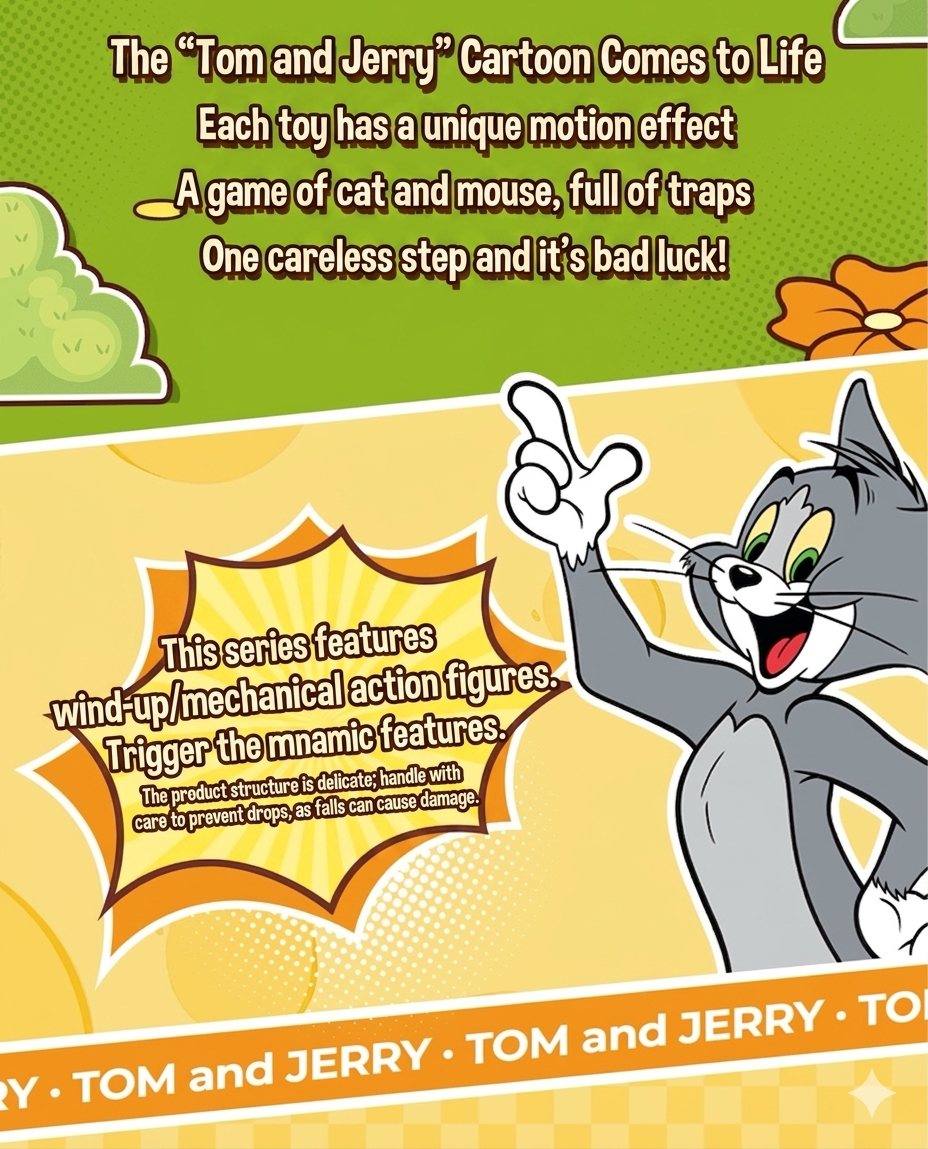 52TOYS Tom and Jerry "Unlucky Tom" Series Blind Box Action Figure