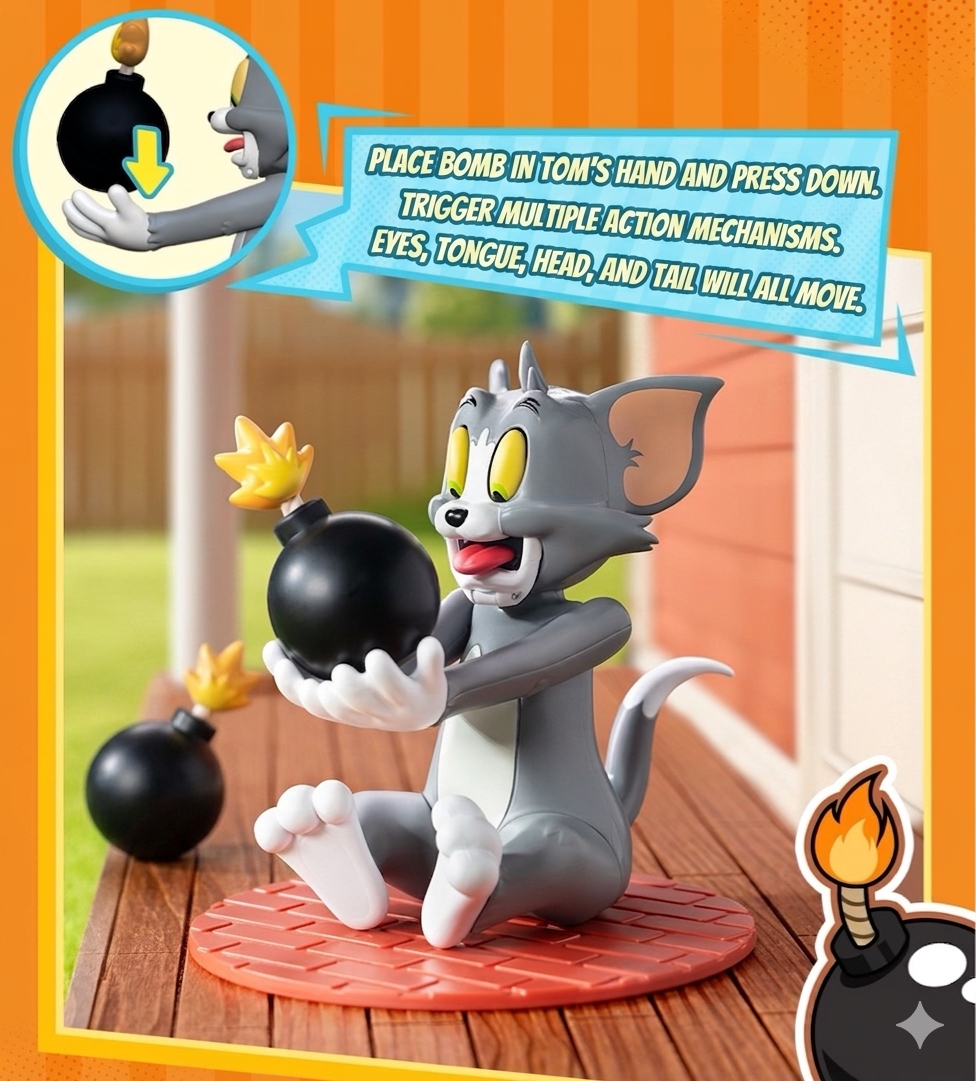 52TOYS Tom and Jerry "Unlucky Tom" Series Blind Box Action Figure
