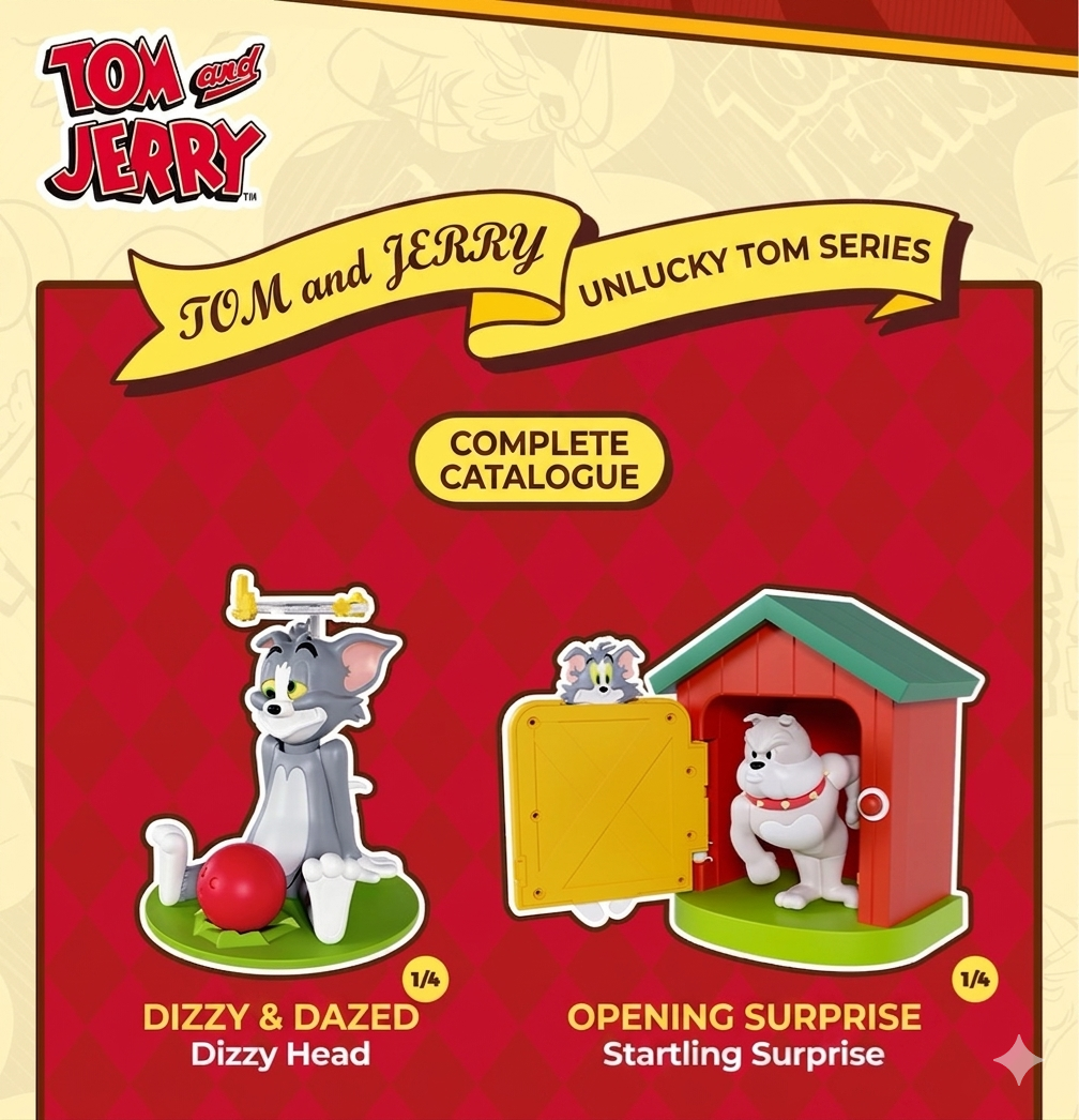 52TOYS Tom and Jerry "Unlucky Tom" Series Blind Box Action Figure