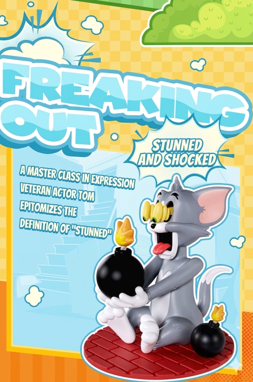 52TOYS Tom and Jerry "Unlucky Tom" Series Blind Box Action Figure