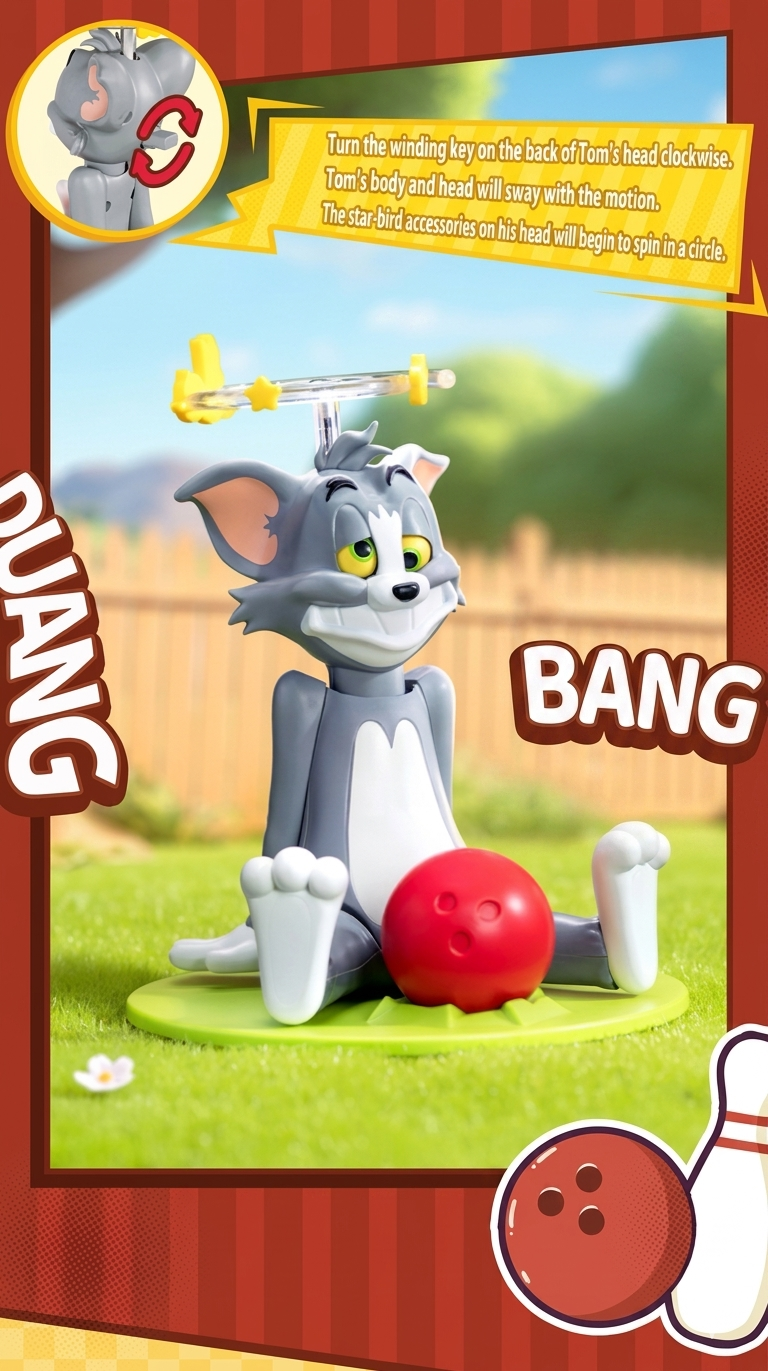 52TOYS Tom and Jerry "Unlucky Tom" Series Blind Box Action Figure