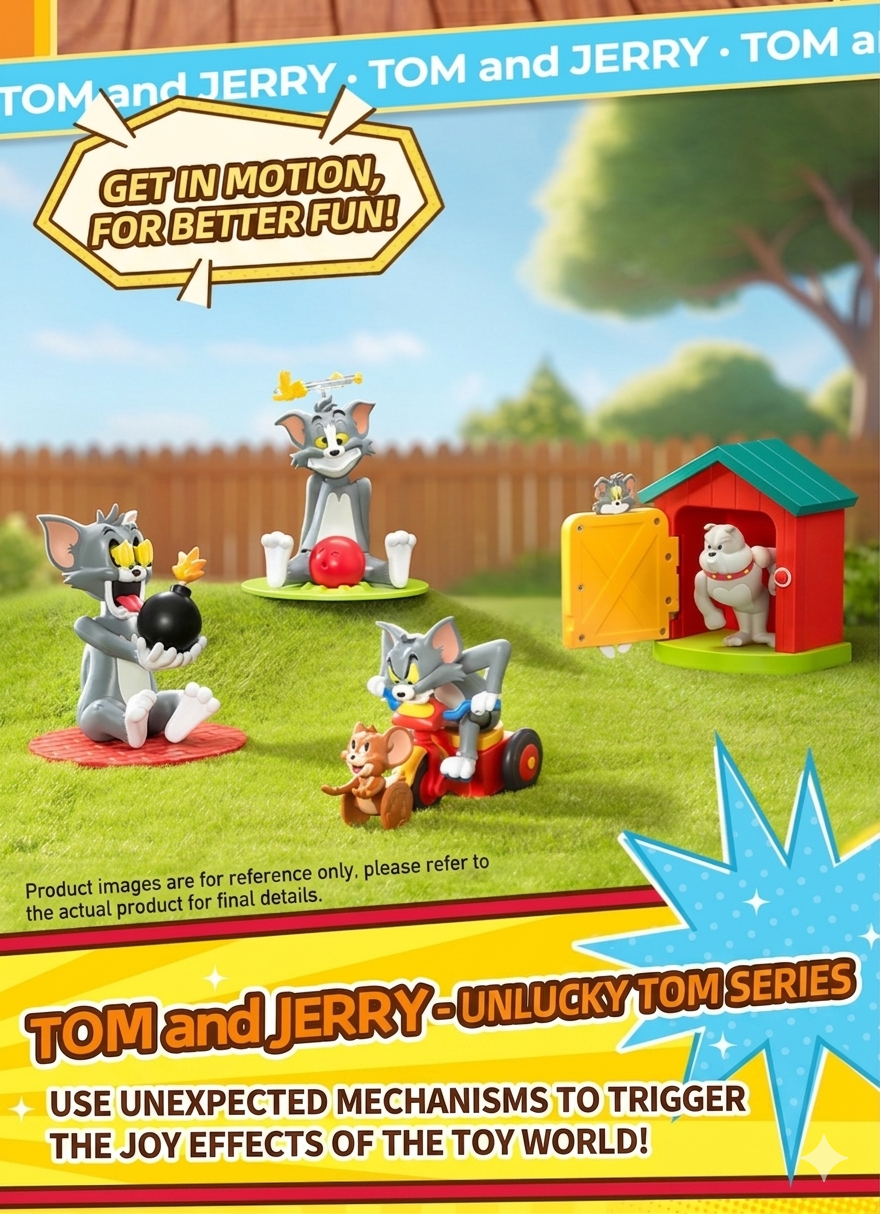 52TOYS Tom and Jerry "Unlucky Tom" Series Blind Box Action Figure
