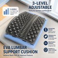EVA Lumbar Support Cushion 3-Level Adjustable Back Pain Relief & Posture Support